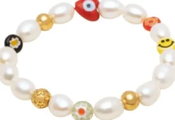 Men's Smiley Face Pearl Bracelet