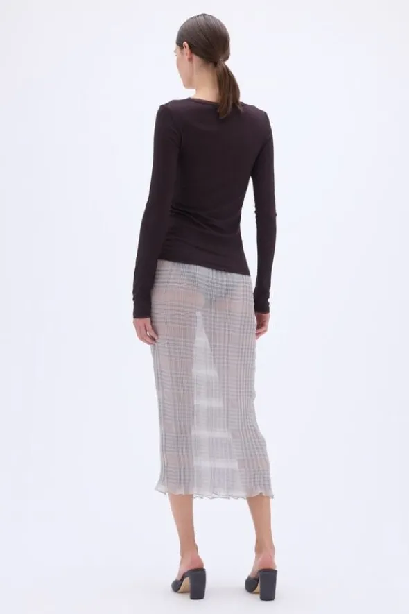 Mesh Trim Long Sleeve