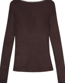 Mesh Trim Long Sleeve