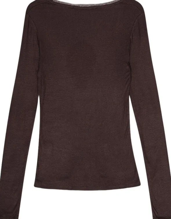 Mesh Trim Long Sleeve