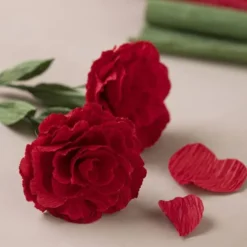 Mini DIY Kit Crepepapir, Roser, Stræk/crepe: 180%, 105 g.