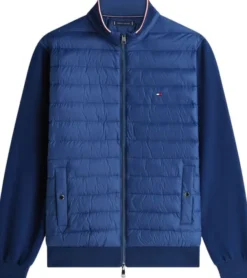 Mixed Texture Tipped Zip-Thru Jacket