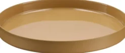 MM GRENADA deco tray, round, honey mustard