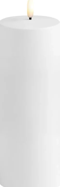 MM LED outdoor candle, White, 78x200 mm