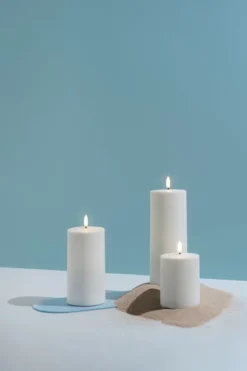MM LED outdoor candle, White, 78x200 mm