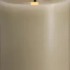 Moods & More - LED Pillar Candles, Silk, Melted, Kit grey, 74x100 mm