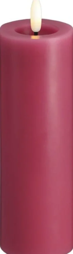 Moods & More - LED Pillar Candles, Silk, Melted, Vintage rose, 49x150