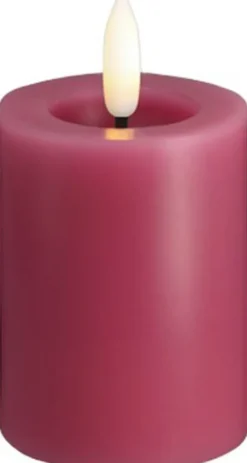 Moods & More - LED Pillar Candles, Silk, Melted, Vintage rose, 49x75 m