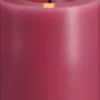 Moods & More - LED Pillar Candles, Silk, Melted, Vintage rose, 74x100