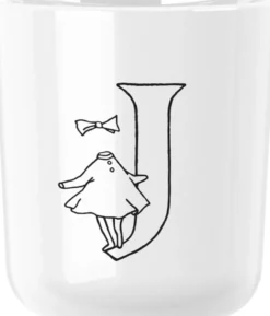 Moomin ABC mugg - J 0.2 l. Moomin white