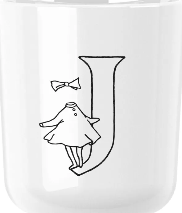 Moomin ABC mugg - J 0.2 l. Moomin white