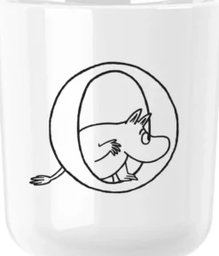 Moomin ABC mugg - O 0.2 l. Moomin white