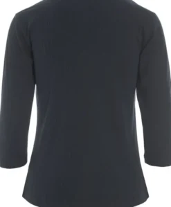 Naibu rib bluse med 3/4 ærme