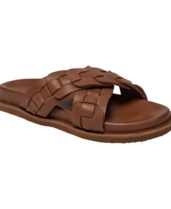 NAPLES - CROSSING STRAPS LEATHER SANDAL
