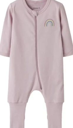 NBFNIGHTSUIT 2P ZIP FF JET RAINBOW