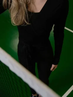 Nia Jersey Wrap Blouse