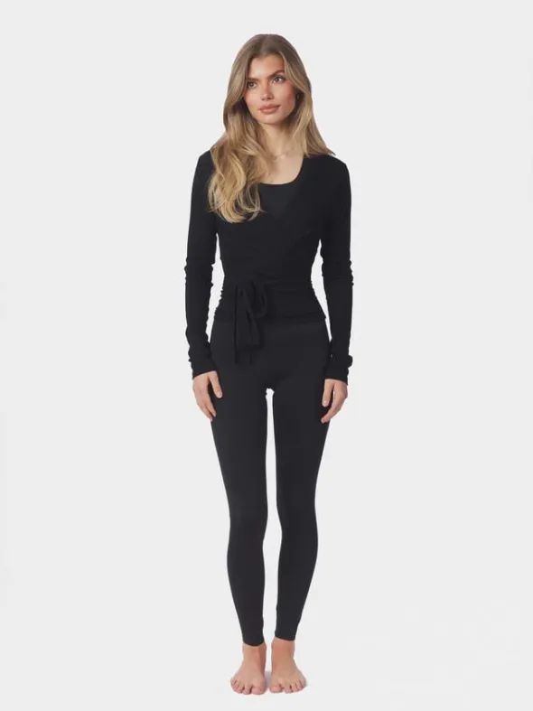 Nia Jersey Wrap Blouse
