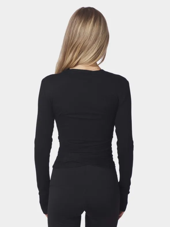Nia Jersey Wrap Blouse