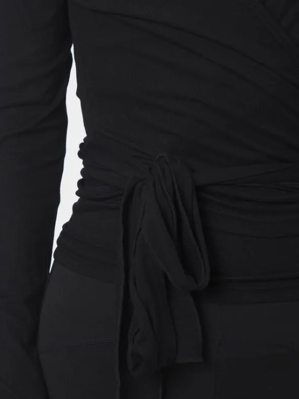Nia Jersey Wrap Blouse