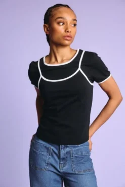 NMKERRY S/S DOUBLE LAYER TOP /TNT14