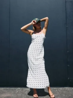 NMSOPHIE S/L MAXI DRESS WVN
