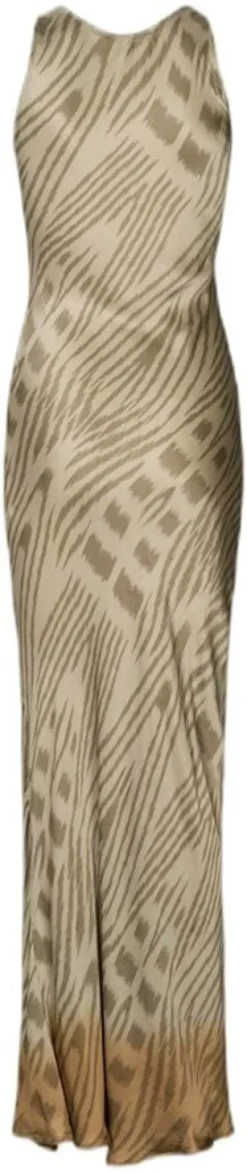 Ombre ikat bias dress - Lavan