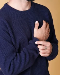 O-NECK ORGANIC COTTON MEN'S KNIT