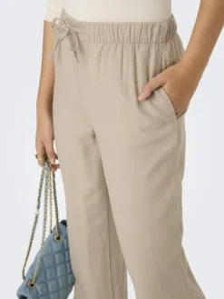 ONLGOA MW LINEN BL PULL-UP PANT CC