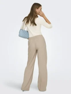 ONLGOA MW LINEN BL PULL-UP PANT CC