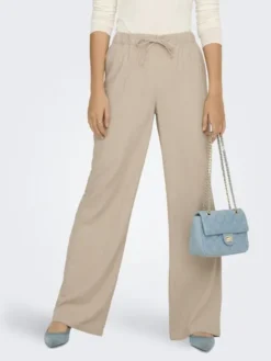 ONLGOA MW LINEN BL PULL-UP PANT CC