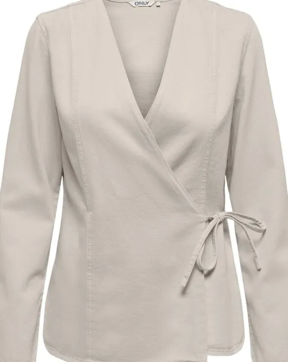 ONLSILLA L/S TIE WRAP BLOUSE CC PNT