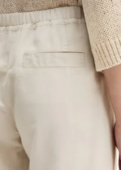 Pants, wide leg, drawstring and ela