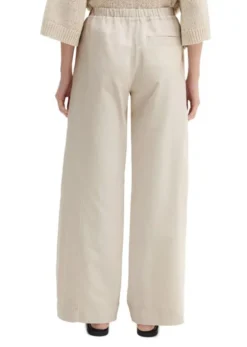 Pants, wide leg, drawstring and ela