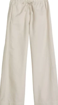 Pants, wide leg, drawstring and ela