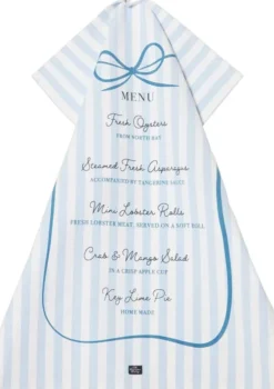 Party Menu Org Cotton Kitchen Towel
