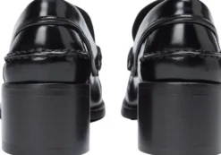 Patent Leather Block Heel Loafers