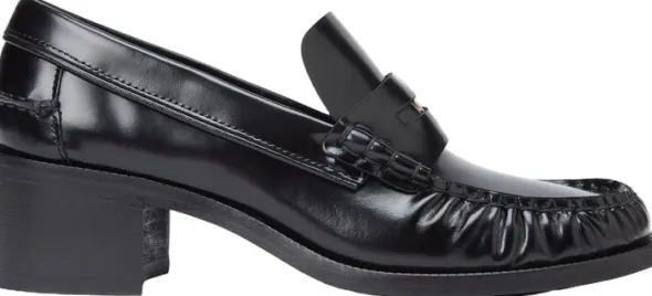 Patent Leather Block Heel Loafers