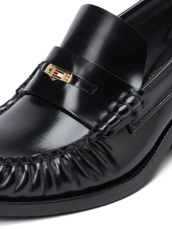 Patent Leather Block Heel Loafers