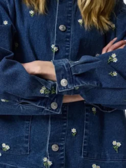 PCFLORA LS DENIM EMB SHIRT NOOS