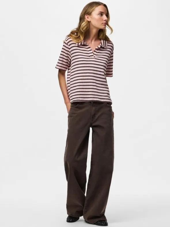 PCJEYA SS V-NECK LOOSE POLO D2D JRS