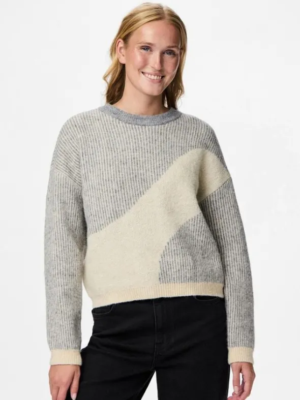 PCLINNA O-NECK LOOSE KNIT PWP BC