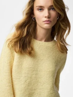 PCRINNA LS O-NECK KNIT PWP BC
