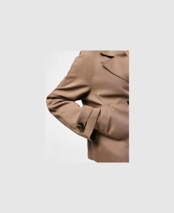 PCSCARLETT LS SHORT TRENCHCOAT NOOS