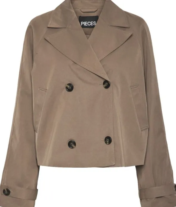 PCSCARLETT LS SHORT TRENCHCOAT NOOS