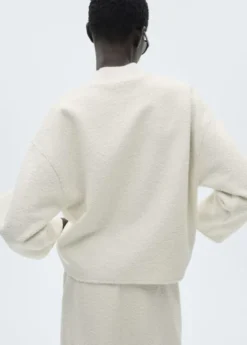 Perkins collar bouclé sweatshirt