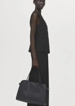 Pinstripe suit-style jumpsuit
