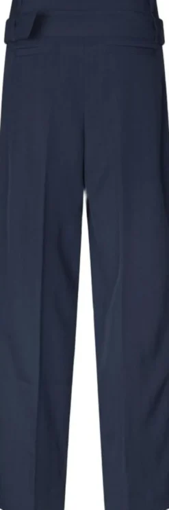 2435 Pinstripe Tailoring, Belted Tailored Pants