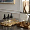 PIPER paper towel holder, wood - black