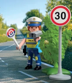 Police officer with speed