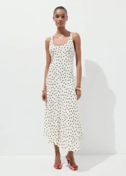 Polka dot midi dress
